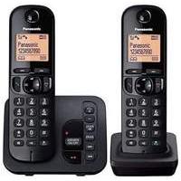 Panasonic Kx-tgc222eb Dect Phone With Tam And Call Blocking - Twin - Black