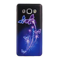 Painted Butterfly Pattern Transparent TPU Material Phone Case for Samsung Galaxy J3(2016) J5(2016) J7(2016)