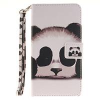 Painted Panda Pattern Card Can Lanyard PU Phone Case For LG G3 G4 G5 K7 K8 K10