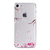 Painted Cherry Blossoms Pattern Transparent TPU Material Phone Case for iPhone 7 7 Plus 6s 6 Plus SE 5s 5