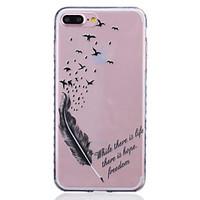 Painted Feathers Pattern Slip Transparent TPU Material Phone Case for iPhone 7 7 Plus 6s 6 Plus SE 5s 5 5C