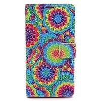 Painted Disc Pattern PU Leather Full Body Case with Card Slot and Stand for iPhone 6/6S