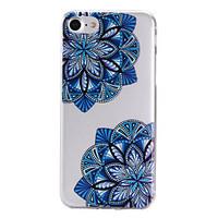 Painted Diagonal Flower Pattern Transparent TPU Material Phone Case for iPhone 7 7 Plus 6s 6 Plus SE 5s 5