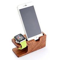 Pasiso Watch Stand for Apple Watch Series 1 2 iPhone 6Plus 6 5 5s 5c 4s 4 All-In-1 Wooden 38mm / 42mm Cable not include