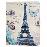 paris tower coloured drawing or pattern pu leather folio case tablet h ...