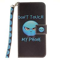 Painted Anger Pattern Card Can Lanyard PU Phone Case For Samsung Galaxy S5 S6 S7 edge Plus