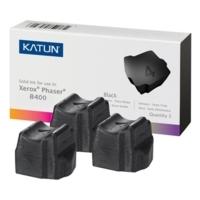 pack of 3 black katun solid ink sticks for phaser 8400