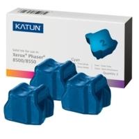 pack of 3 cyan solid ink sticks for phaser 8500 8550