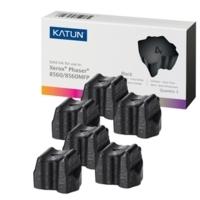 pack of 6 black katun solid ink sticks for phaser 8560