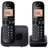 panasonic kx tgc212eb twin dect phone black