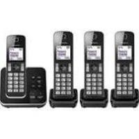 panasonic kx tgd324eb quad cordless dect phone