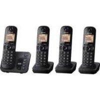 panasonic kx tgc224eb quad dect phone black