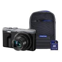 panasonic dmc tz80 silver camera kit inc case amp 16gb sd card