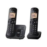 Panasonic KX-TGC222EB DECT Phone with TAM and Call Blocking - Twin - Black