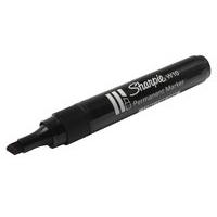 Papermate Perm Marker Chisel Black W10 - 12 Pack