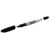 papermate sharpie twin tip marker black 12 pack