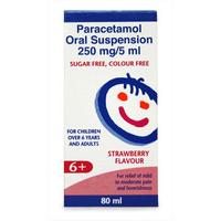 paracetamol oral suspension 80ml 6 years plus
