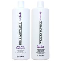 paul mitchell extra body extra body daily shampoo 1000ml and daily rin ...