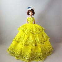 Party/Evening Dresses For Barbie Doll in Lemon Yellow For Girl\'s Doll Toy