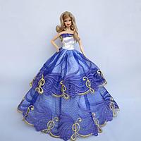 partyevening dresses for barbie doll blue notes dress for girls doll t ...
