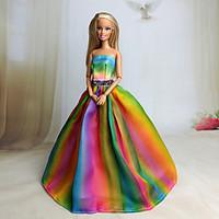 Party/Evening Dresses For Barbie Doll Red / Green / Blue Dresses For Girl\'s Doll Toy