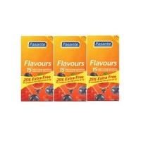 pasante flavours condoms triple pack