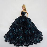Party/Evening Dresses For Barbie Doll Black / Blue Dresses For Girl\'s Doll Toy