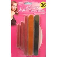 Pack Of 36 Nail Filing Emery Boards