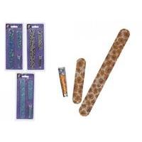 Pack Of 3 Glitter Nail File/clipper Set In Clam Shell.