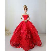 Party/Evening Dresses For Barbie Doll Red Sequin Dress For Girl\'s Doll Toy