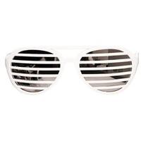 Party Glasses Lamella Stripes White