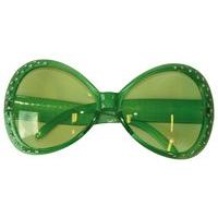 Party Glasses Diamond Frame Green