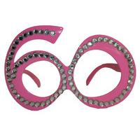 Party Glasses Birthday 60th Pink