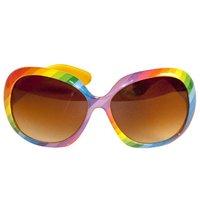 party glasses rainbow colours