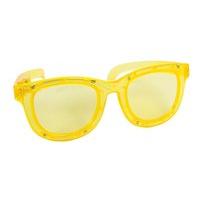 Party Glasses Large LED Flashing Yellow