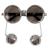 Party Glasses Disco Silver With Balls