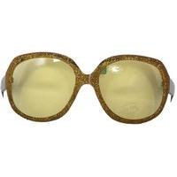 Party Glasses Large Gold Cw Yellow Lens