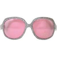 Party Glasses Large Silver Cw Pink Lens