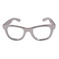 party glasses bb metallic silver