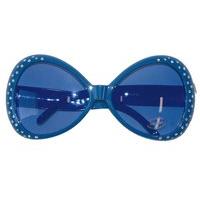 party glasses diamond frame blue dark