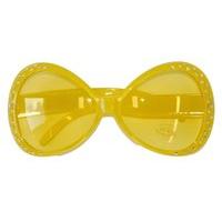 party glasses diamond frame yellow