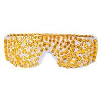 party glasses diamond gold lady