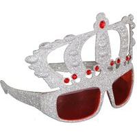 Party Glasses Crown Silver