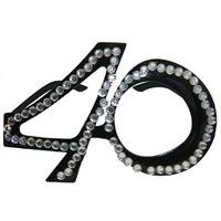 Party Glasses Birthday 40th Black