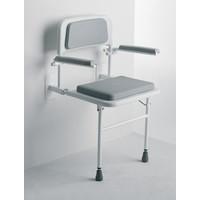 Padded Wall Mounted Seat With Arms And Back