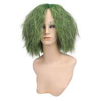 Party Wig Joker Short Green Wavy Halloween Cosplay Wig 30cm
