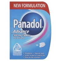 Panadol Advance 500 mg Tablets Paracetamol 16 Tablets