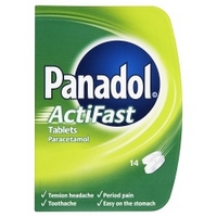 Panadol ActiFast Tablets Paracetamol 14 Tablets