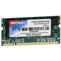 patriot 1gb so dimm ddr pc 2700 psd1g33316s