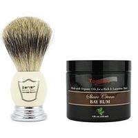 parker luxury best badger hair shaving brush with faux ivory handle an ...